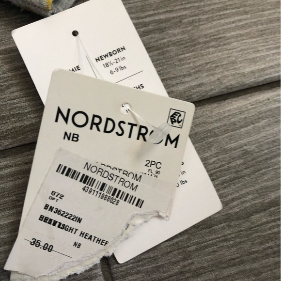 Nordstrom|Baby girl gray heart print long sleeve tunic dress w pockets•••NWT - Picture 5 of 6